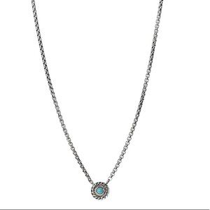 David Yurman turquoise Cookie necklace